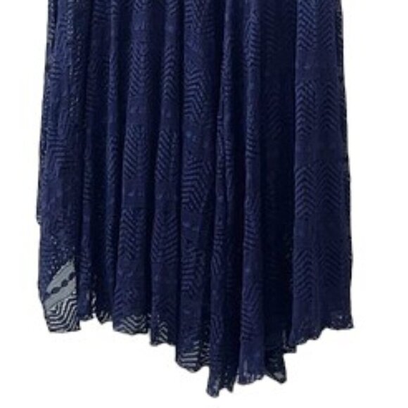 Rabbit Rabbit Rabbit Women's Navy Blue Lace Dress Elbow Length Sleeves Size 12 - Picture 6 of 12